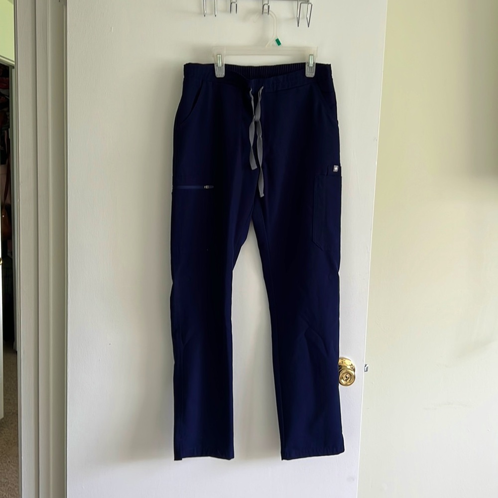 Figs size small scrub pants navy blue straight leg